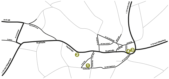 Lageplan Ferienwohnungen/Unterk&uuml;nfte/Gastronomie