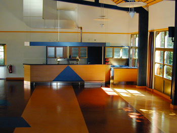 Ansicht Theke der Gemeindehalle Schwollen